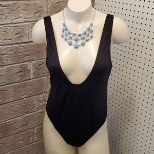 New Sofsy Sexy Plunge Low Back Swimsuit XXL 6